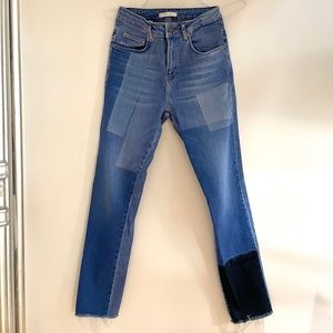 Zara Denim Makers Patchwork Skinny Jeans